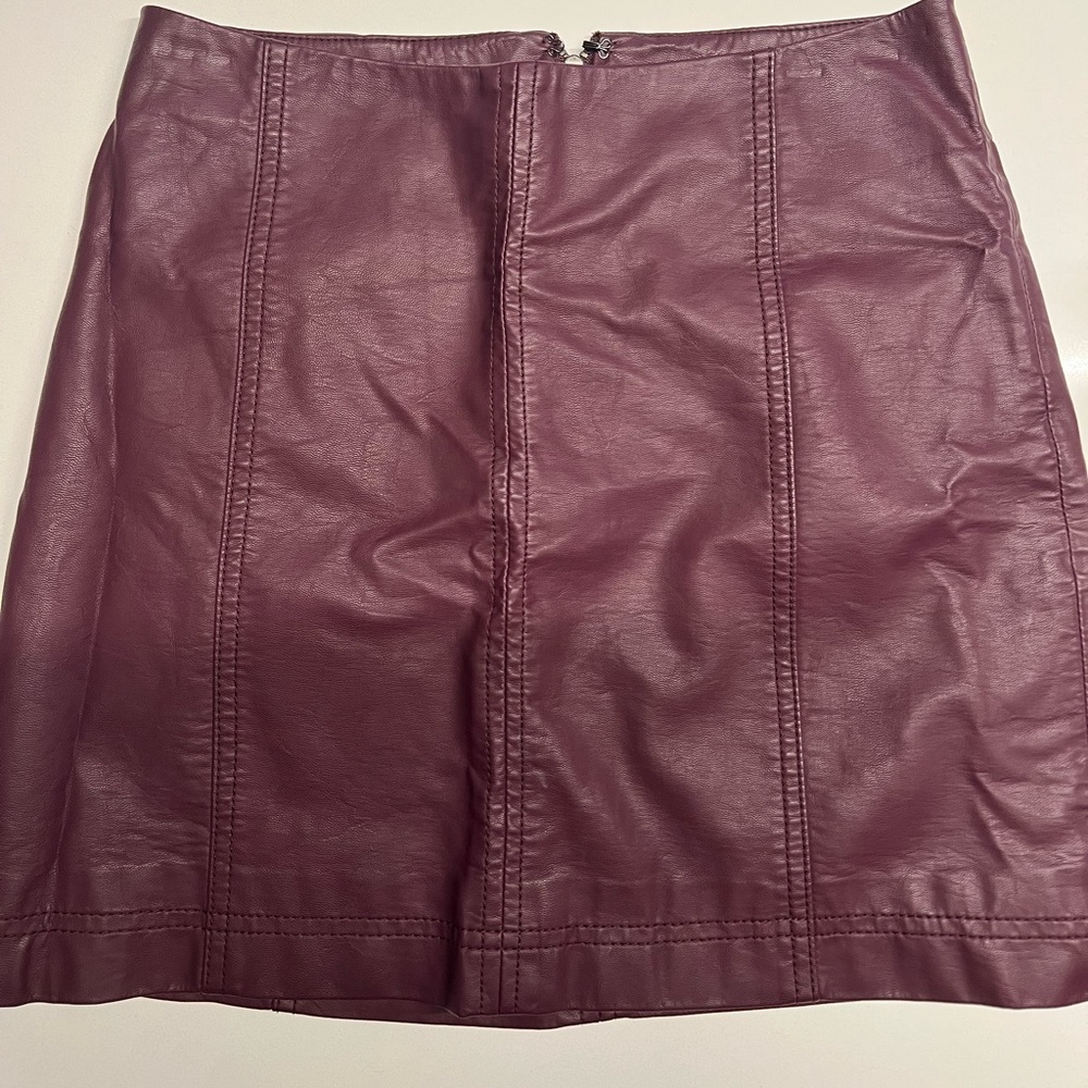 Free people leather skirt